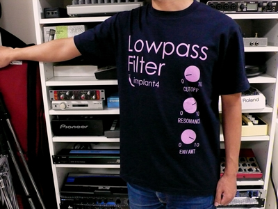 シンセサイザーTシャツ　lowpassfilter3